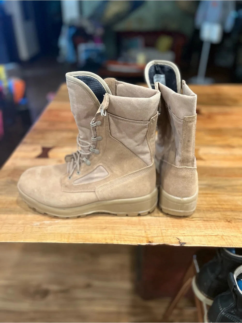 Men's Tactical Fire Resistant Field Boots in Tan Suede